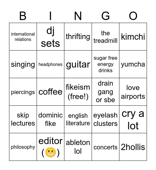 lil’s bingooo Bingo Card