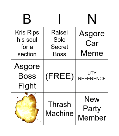 DELTARUNE CHAPTER 5 Bingo Card