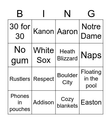 8th Grade Computer Science Bingo Card