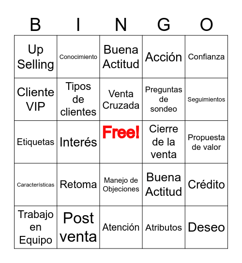 Bingo Comercial Cariño Santo Bingo Card