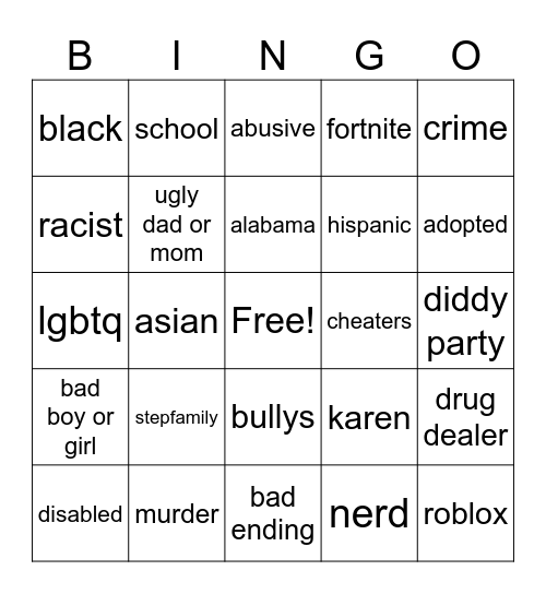 tt Bingo Card