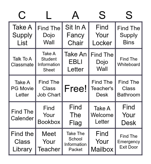 Open House BINGO Card