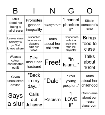 We love GP! Bingo Card