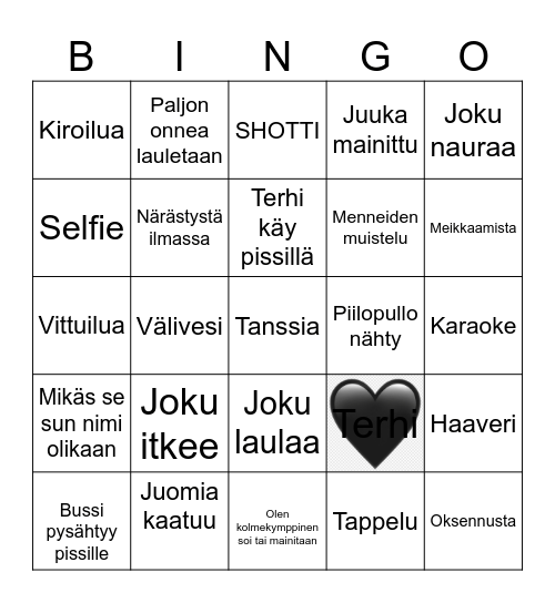 Terhi 30v Bingo Card