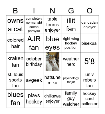 izzy’s cool and slay bingo Card