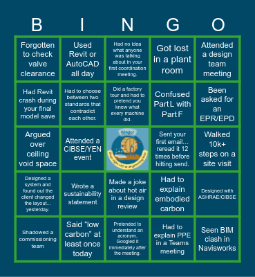 Bingo: The Young Engineer Edition Bingo Card