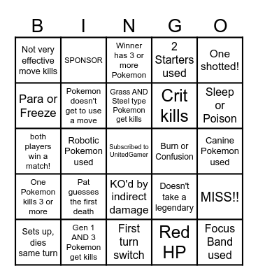 Then we fight bingo UG take two leave one Bingo Card