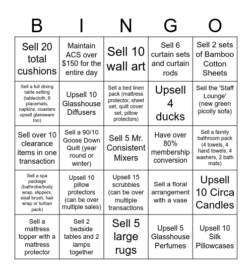 Afterpay Day Sale Weekend 13/8-17/8 Bingo Card