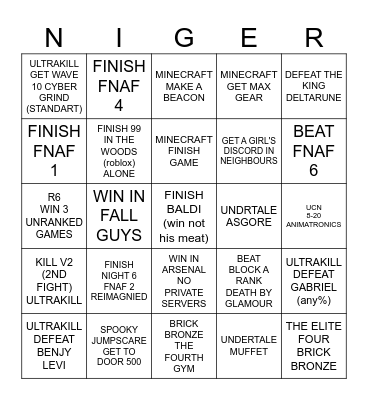 NBEC BINGOOOOO Bingo Card