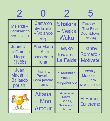BINGO MUSICAL ALOCEN ´25 Bingo Card