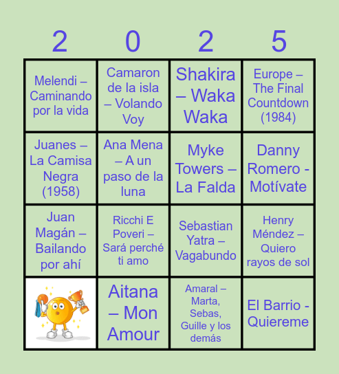 BINGO MUSICAL ALOCEN ´25 Bingo Card