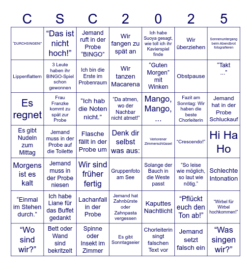 PROBENLAGER BINGO Card