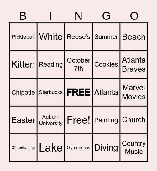 Get to Know Ms. Hagerman! Bingo Card