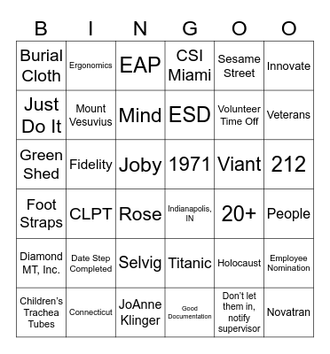 Bingo Card