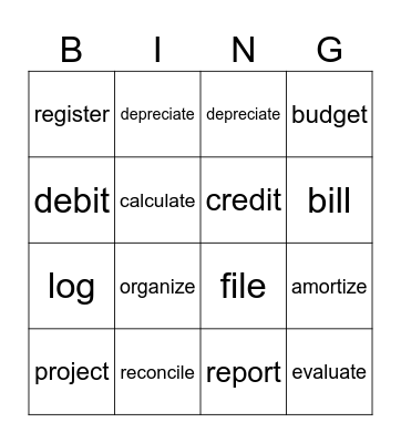 N-2 Bingo Card