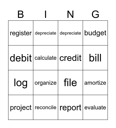 N-2 Bingo Card