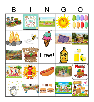 Picnic Bingo Card