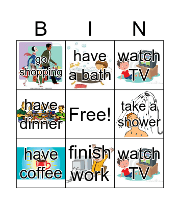Daily Routines Bingo Card