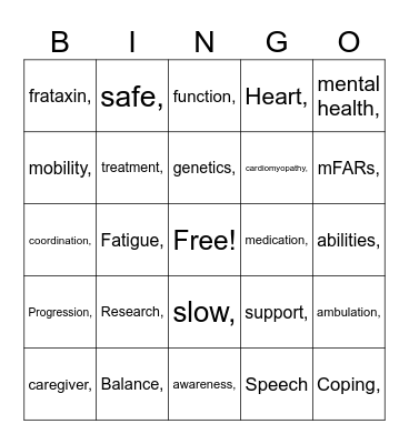 FA BINGO Card