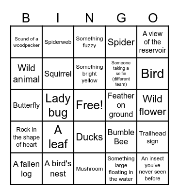 Summer Bingo Challenge Bingo Card