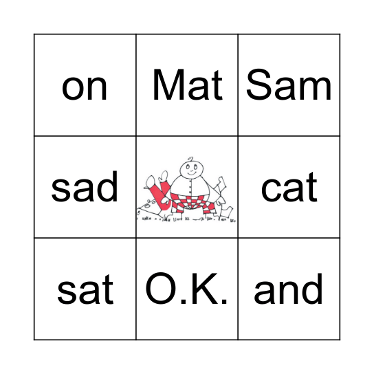 Bob Books 1.2 Bingo Card