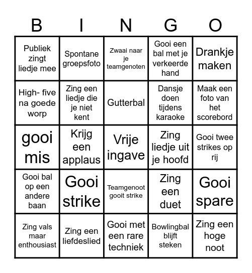 Vrijgezellendag Marc & Leonie Bingo Card