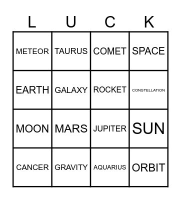 TEST YOUR ZODIAC Bingo Card
