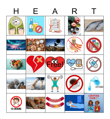 Heart Health Bingo for INUIT Bingo Card