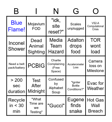 NS2-0085 Bingo Card