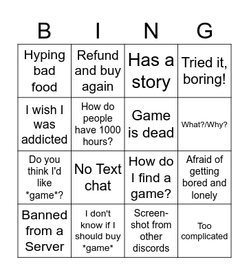 Scoofy brainrot Bingo Card