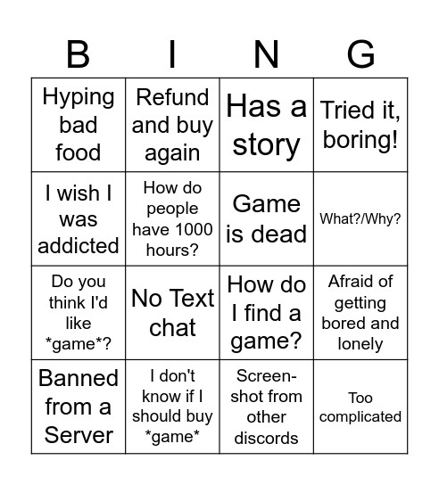 Scoofy brainrot Bingo Card