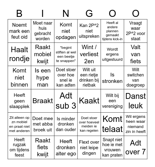 Kiddo... Bingo Card