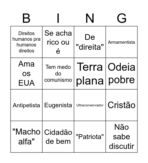 Bingo Bolsominion Bingo Card
