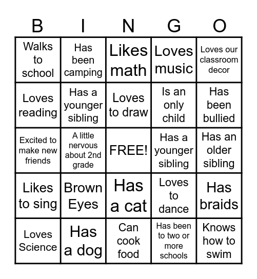 CREW 108 Getting To Know You Bingo! Bingo Card