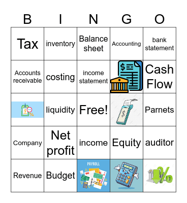 Accounting vocabulary Bingo Card