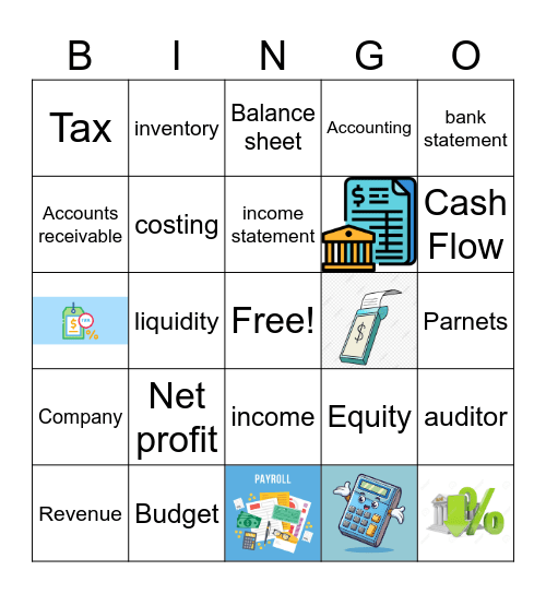 Accounting vocabulary Bingo Card