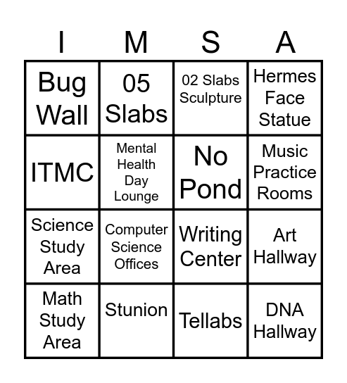 Big Sib Scavenger Hunt!!! Bingo Card