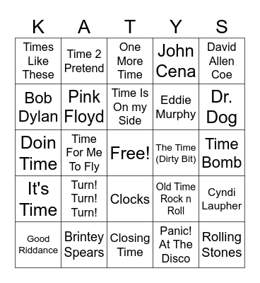 TIME BINGO Card
