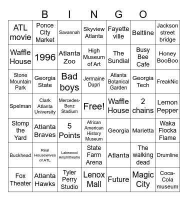 A “Tea” L Bingo Card