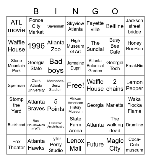 A “Tea” L Bingo Card