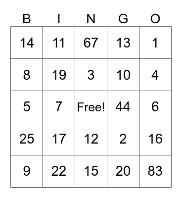 Getting to Know You Bingo Card