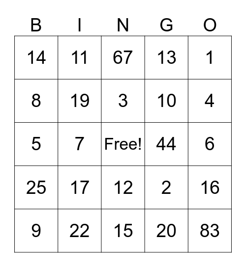 Getting to Know You Bingo Card