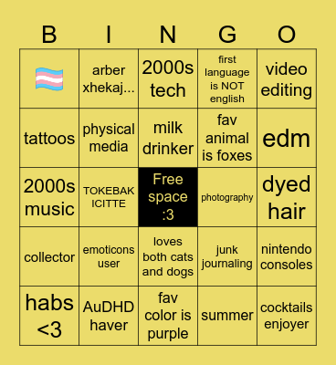 keith bingo yay Bingo Card