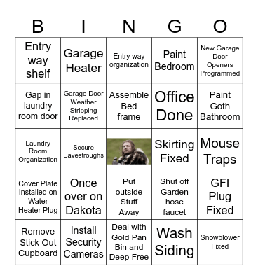 BEFORE WINTER BINGO Card
