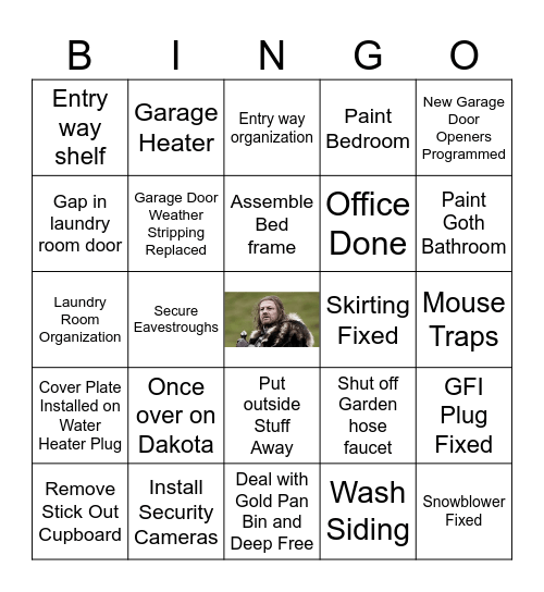 BEFORE WINTER BINGO Card