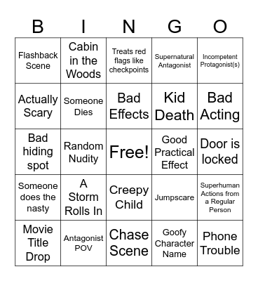 "Horror" Bingo2 Bingo Card