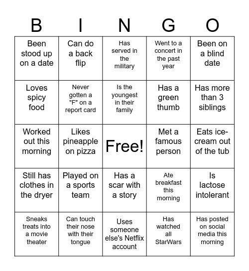 Singles with Purpose-BINGO Card