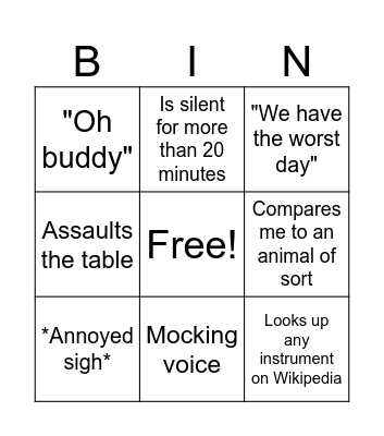 Emma Bingo Card