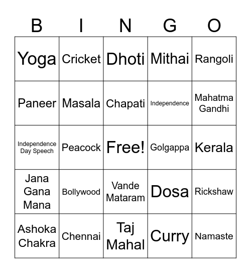 GIST IMPACT Independence Day 2025 Bingo Card