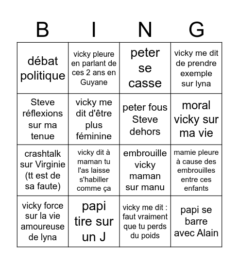 bingo Card
